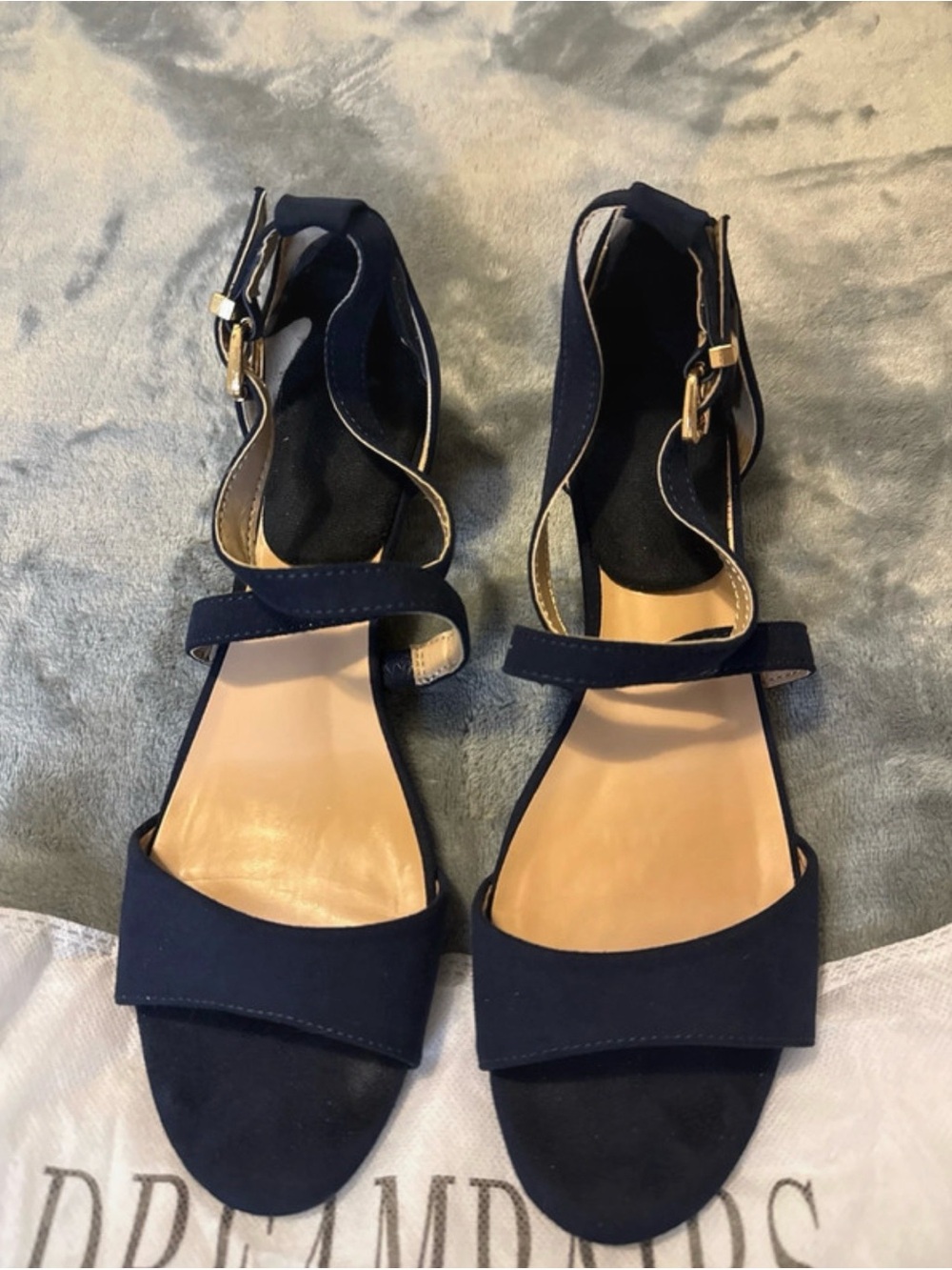 Dream Pairs Cross-strap Wedge Sandals Navy 9M - Picture 2 of 8
